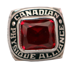  CANADIAN RED STONE CHAMPIONSHIP RING 