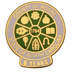  COUNTY OF MOORE DIE STRUCK PIN 