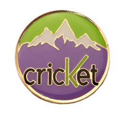  CRICKET MYLAR PIN 