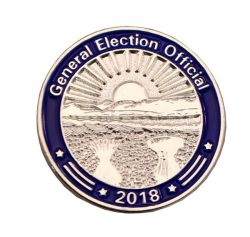  GENERAL ELECTION OFFICIAL DIE STRUCK PIN 