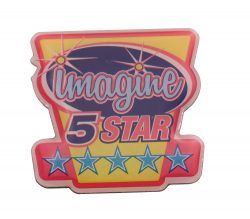  IMAGINE 5 STAR PIN SCREEN PRINT 