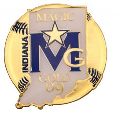  INDIANA MAGIC GOLD MYLAR PIN 