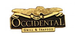  CUSTOM OCCIDENTAL RESTAURANT DIE STRUCK PIN 