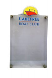  CAREFREE BOAT CLUB UV PRINT PLAQUE 