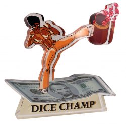  DICE CHAMP CUSTOM ACRYLIC AWARD 1 