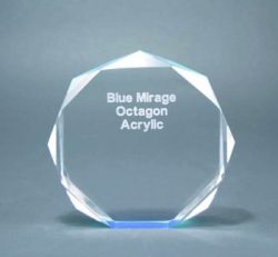  Blue Mirage Octagon Acrylic Award 