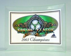  glass curved soccer award 6’X8’ 